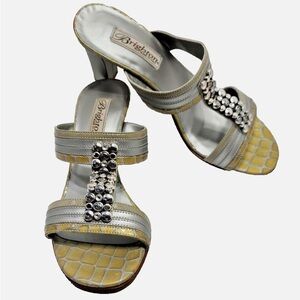 Brighton “Resort” Block Heel Sandals | Size 7.5 M | Made in Italy | EUC